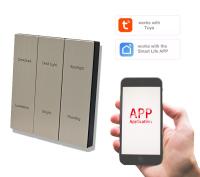 Smart Home interruptor sem fio de aço inoxidável/de alumínio de Zigbee da parede
