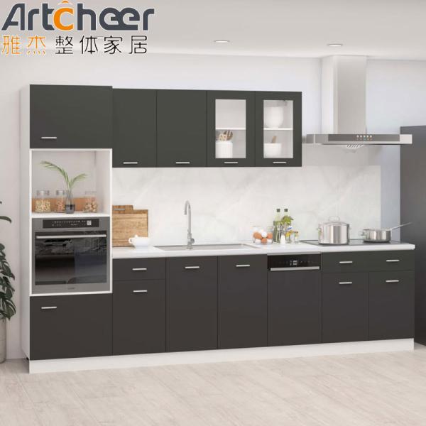 Restaurante Estilo Industrial Mobiliário de cozinha Armários com acabamento de pintura e material de compensado
