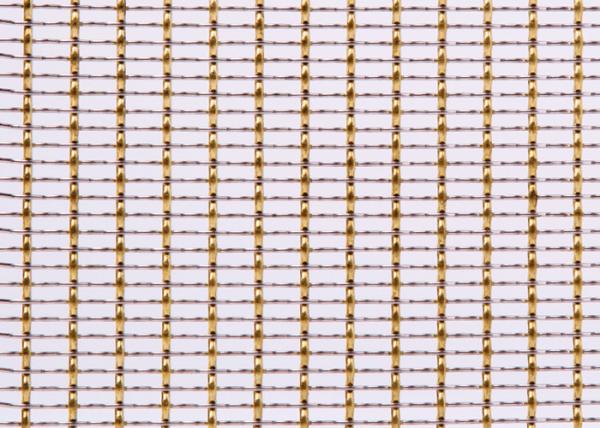 65ft SS316L Red Copper Decorative Wire Mesh Grilles Gold Plated For Radiator Covers
