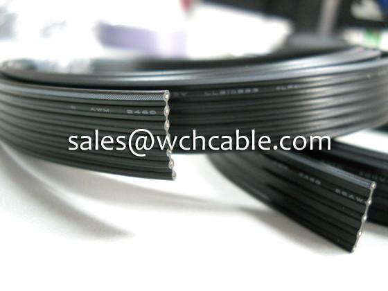 PVC Flat Ribbon Cable UL2468 #24AWG 10Pins 1.50mm Pitch Top Coated Conductors