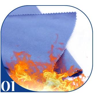Segurança do trabalho Usar Meta-aramid / Para-aramid resistente ao fogo Tecido de fibra retardante de chama