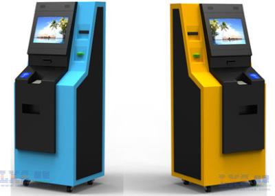 Quiosco derecho de la atmósfera del banco del piso libre, máquina del cajero automático con el cajero automático