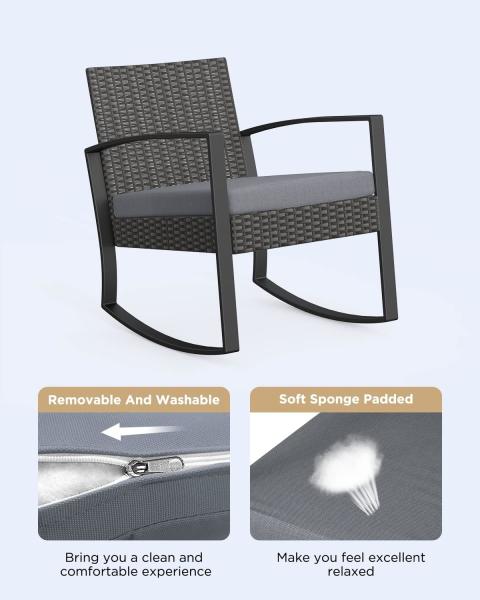 Patio Rattan Furniture Set Hidden Storage, 7 Sofa Sections, Outdoor Wicker Conversation Set, Natural Color Rattan