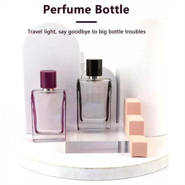 Bouteille de parfum en verre d'emballage cosmétique avec baïonnette Climp13mm de couverture en plastique de couleur