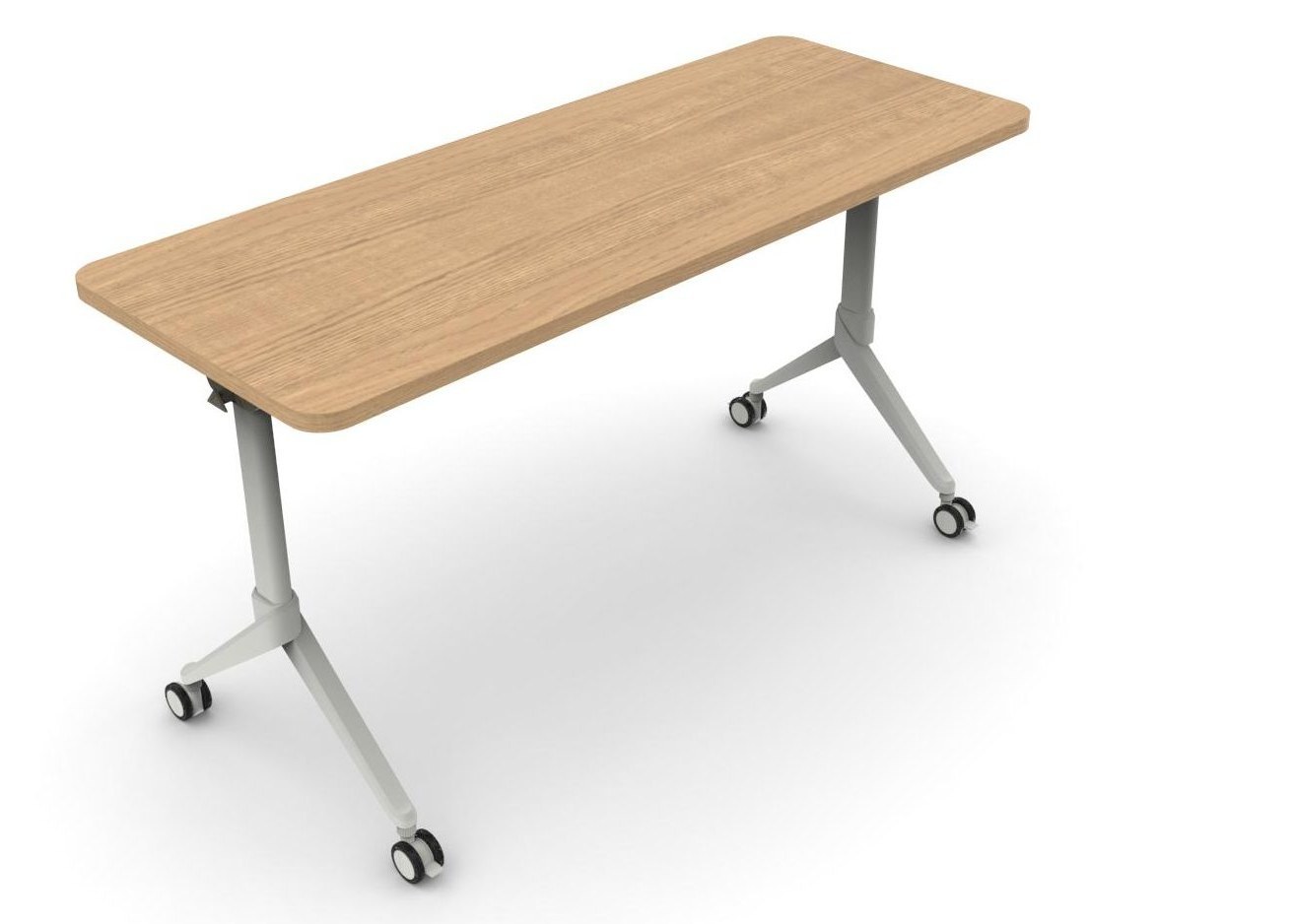 Mdecor Training Tables with Flip Tabletop Eight Colors and Warm Wood Grain for Dynamic Training Environments