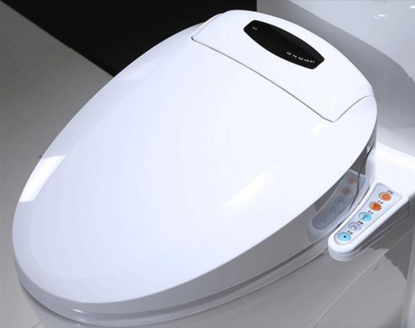 Left Handed Control Panel Electric Bidet Toilet Seat / Ceramic Toilet Seat 4.7kg Weight