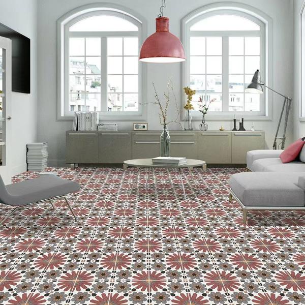 Brown Gray 20x20cm Non-Slip Ceramic Rustic Tile for Floor Wall