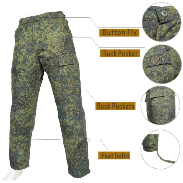 Military Combat Suit Tear resistant Polyester Cotton Russian Camouflage Combat Uniform
