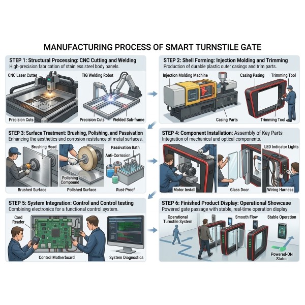 High-Security OEM/ODM Customized Speed Turnstile Gates for Commercial Office Access Control
