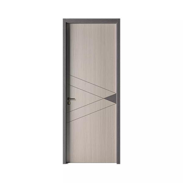 Flush Wooden Panel Design Modern Bedroom Hard Wood Door Waterproof Soundproof