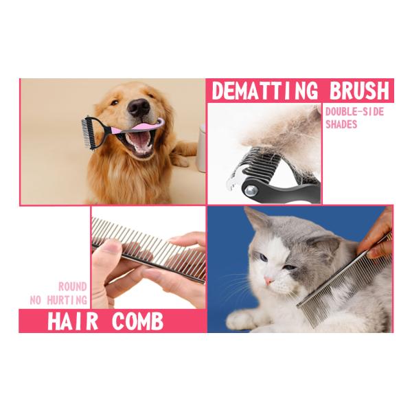 Dog Brush Grooming Kit 5 In 1 Shedding - Dog Grooming Dog Brush for Shedding Haired Dogs, Deshedder Brush for Dogs