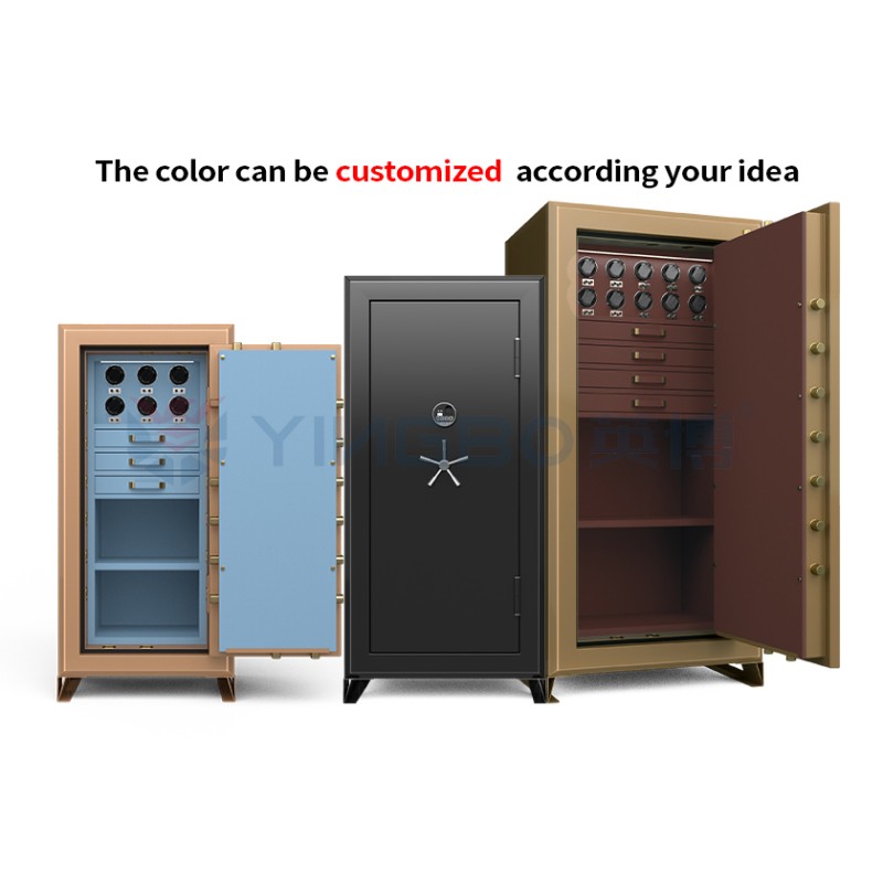 Best Rated Home Jewelry Safe Box Watch Winder Customize Interior PU Leather Fireproof For Home