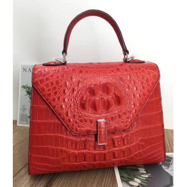Fashion Genuine Crocodile Skin Lady Handbag Exotic Real True Alligator Leather Female Purse Women Three-way Shoulder Bag