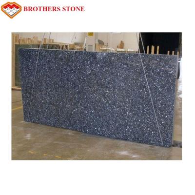 Custom Size Polished Granite Stone , Norwegian Blue Pearl Granite Slabs Tiles