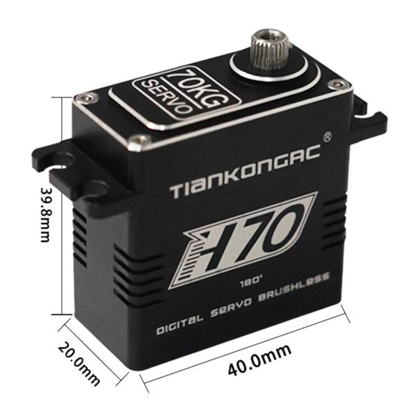 TTIANKONGRC 70KG High Torque Digital RC Brushless Servo Motor Waterproof All-Metal High Voltage 4.8~8.4V 180 Degree Brushless Servo For Off-Road Vehicle