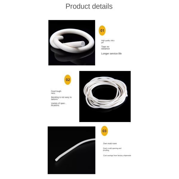 Compression-resistant Silicone Foam Strips Highly Resilient and Reusable for Shock-absorbing Sealing in White