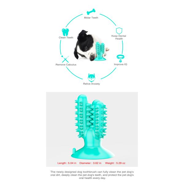 High Quality Dog Chew Toys Cactus Shape Dog Toothbrush Pet Suction Cup Toys For Pet