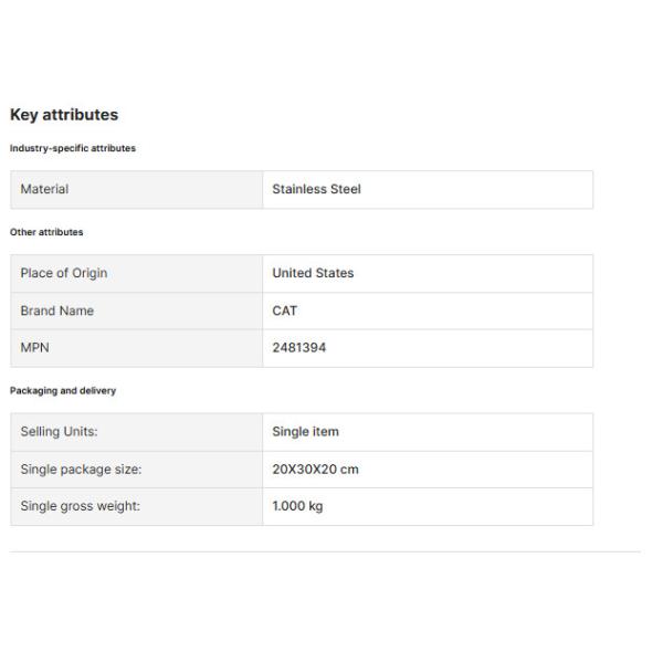 CAT 2481394 Kit de sellado de aceite hidráulico para el generador C13 C15 C18 C27