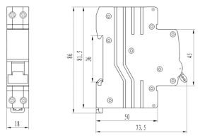 VF003 NF Certified Miniature Circuit Breaker MCBs With 10000 Electrical Life Rated Voltage Ue 230/400V ~ 240/415V