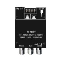 ZK-1002T HIFI 2.0 Channel 5.0BT 100Wx2 Amplificateur de carte de haut-parleur stéréo avec communication AUX