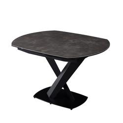 Extendable Black Marble Side Table , Multiscene Modern Dining Room Table
