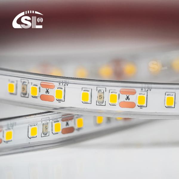 Faixa LED à prova d'água 12V 24V Branco Branco Quente 2835 120LEDs/m para Decoração de jardim ao ar livre
