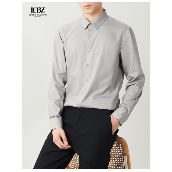 Половое мужское стройное платье рубашка с логотипом 100% Мерцеризованный синий/красный/зеленый/белый формальный