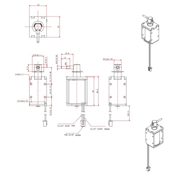 Низкоуглеродистый стальной замок соленоида 300gf 7mm