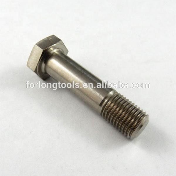 6AL-4V Titanium Alloy Natural Finish TITANIUM 3/8-24 x 1-1/2 UNF HEX HEAD BOLT Short Thread Sprint Bolt DIN Standard