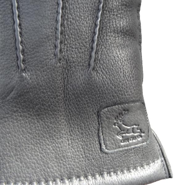 Deerskin Fur Lined Mens Soft Leather Gloves Classic Hand Sewing Stitching