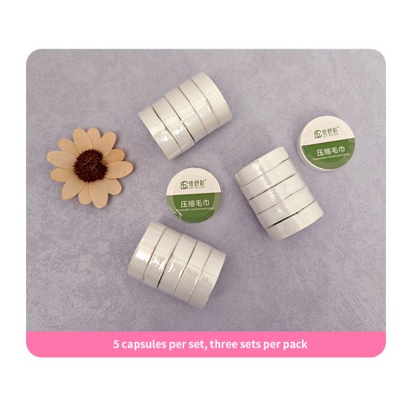 15pcs 32*60cm Embossed Round Bath Towel Compressed for Hiking Camping Beach Adult Travel