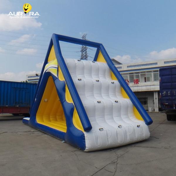 PVC Tarpaulin Outdoor Inflatable Water Toys Floating Water Slide Climbing Wall Tower For Sea