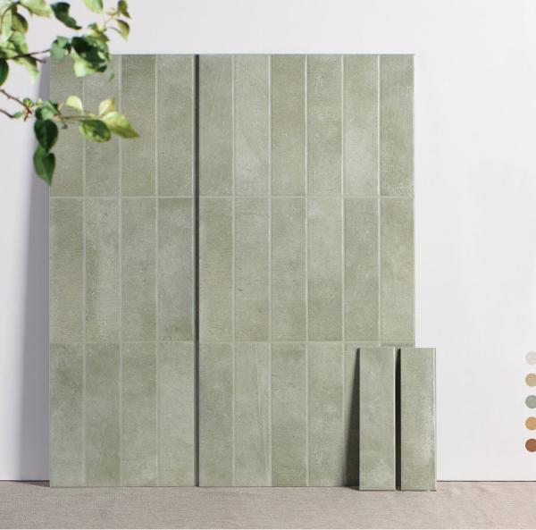 Carreaux modernes vert clair et 16 x32 Carreaux rétro céramiques pour la salle à manger et le salon