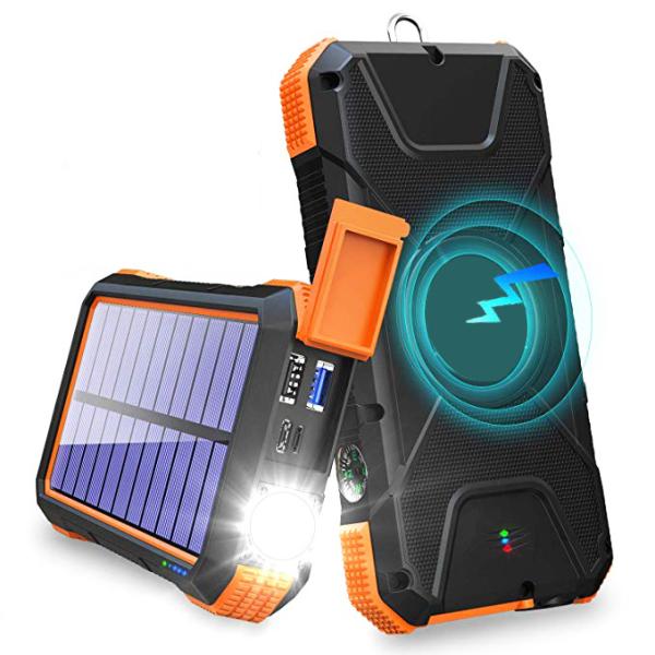Wireless Fast Charging Portable Solar Power Bank 10000mAh 20000mAh 30000mAh