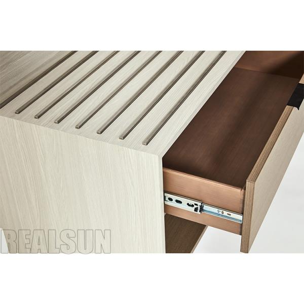 Hampton Inn Hotel HPL Solid Wood Bedside Table With Drawer And Soft Close Drawer Slides