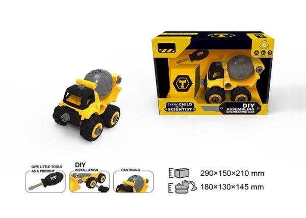 DIY Assembly Construction Vehicles Educational Building Toys For Toddlers 3 - Year Old