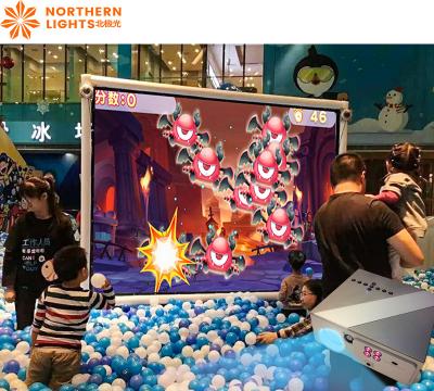 Sistema integrado de projetor de jogos interativos Bolas de esmagamento para parque infantil