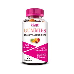 HACCP Certificated Vitamin B Complex Gummies Digestive & Metabolism Support 72 Count