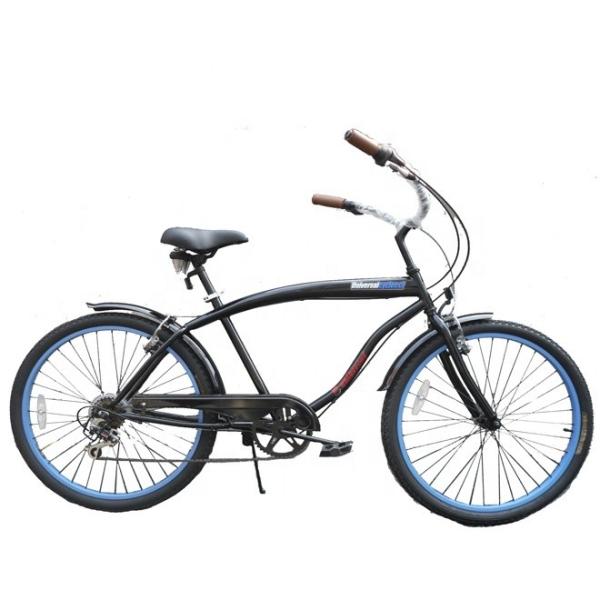 Double V Brake 26 2.125 White Wall Tire Hi-Steel Frame Shimano 7 Speed OEM Customized Adult Men CE CPSC USA Market Beach Cruiser Bicycle