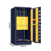 Caja de seguridad biométrica de joyería Smart Solid Stee con doble alarma, reloj de giro y caja fuerte