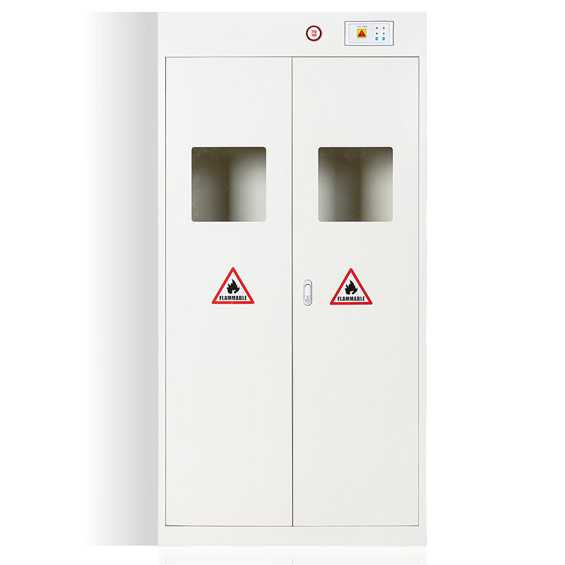 Yellow Flammable Gas Cylinder Storage Cabinet Explosion Proof Corrosion Proof Cylinder Safety Cabinet