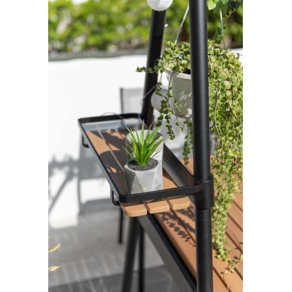 Metal Garden Set AJUNION Modern Design 4 Seat Outdoor Dining Set for Patio Furniture