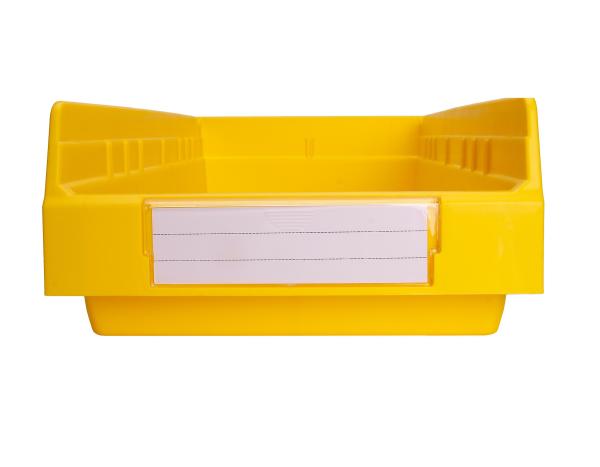 Caixa de armazenamento de brinquedos de plástico semiabertos com prateleira dobrável