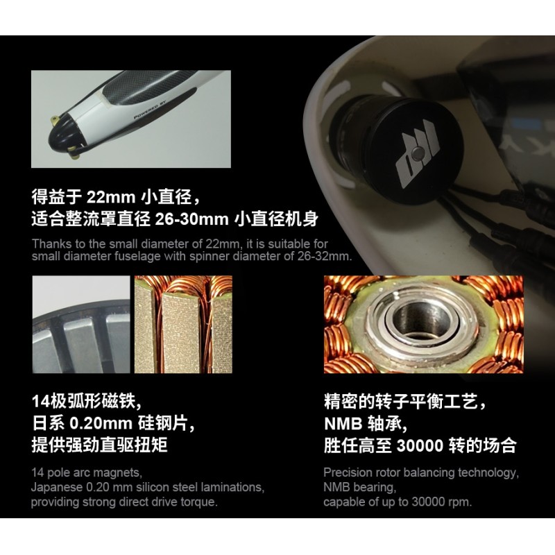 Dualsky XM2230EG 1815 Brushless Motor F5K RES P5B F3K Remote Control Glider Small RC