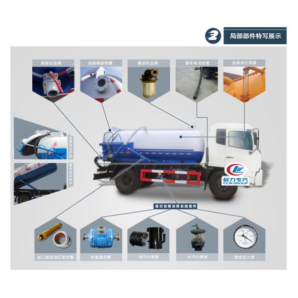 12CBM Vacuum Sewage Suction Truck Dongfeng 6 wheel 12tons sewage vacuum truck