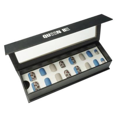 157 grammes de papier revêtu 1200 grammes de carton faux ongles boîte d'emballage commande personnalisée acceptée