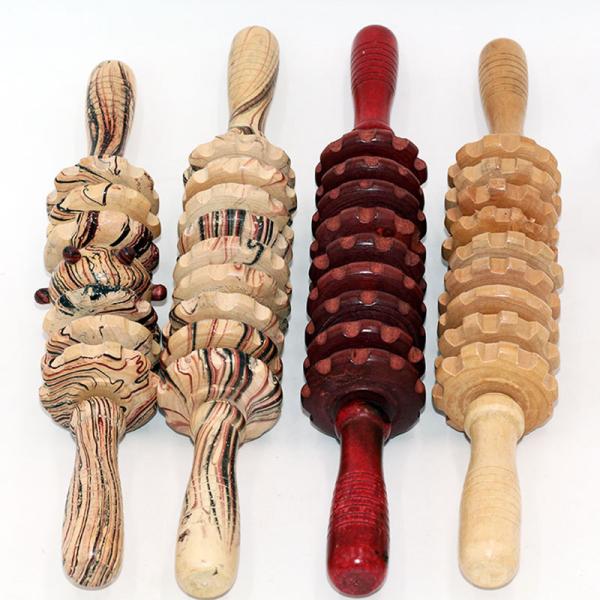 Polishing Wooden Wheel Massage Roller Equipment 36cm For Back