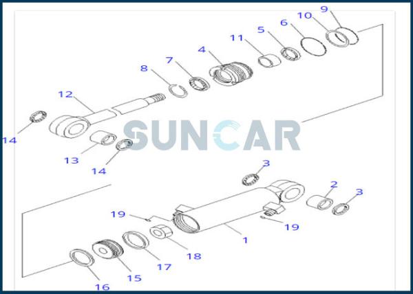 707-98-03480 7079803480 Blade Cylinder Seal Repair Kit for Komatsu Excavator PC09-1