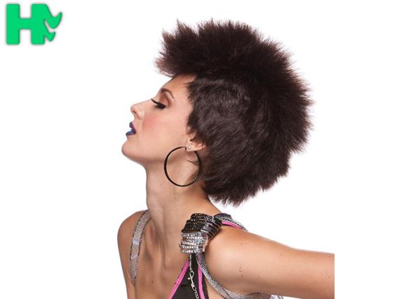 Eco - Friendly Synthetic Fiber Cosplay Short Wigs , Custom Color Sports Fan Wigs