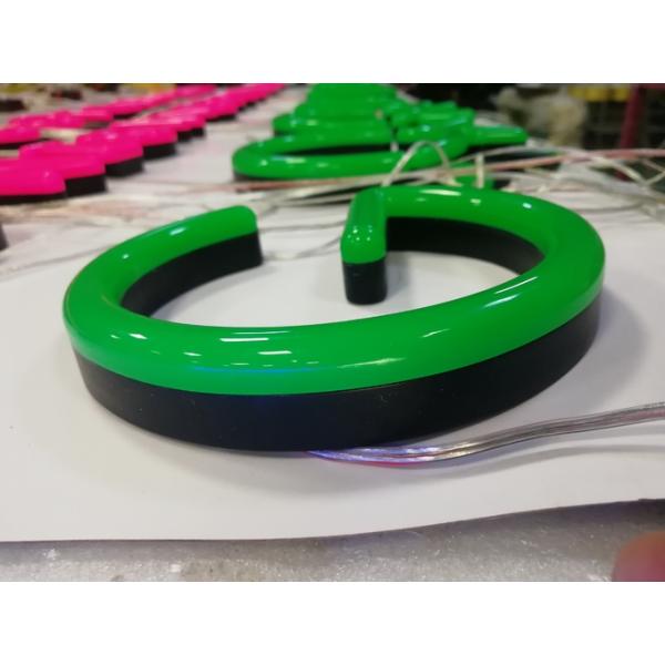 Outdoor indoor Green Pink Neon Signs Wall Mounted / Free Standing 25mm